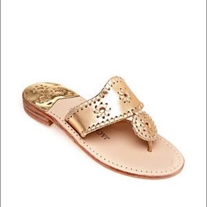 Jack Rogers gold sandals